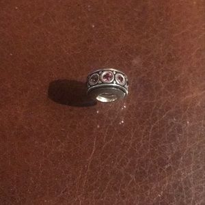 Purple rhinestone charm